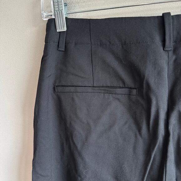 Banana Republic High Rise Modern Straight Siena Italian Wool Pant Black 4 - Picture 6 of 11